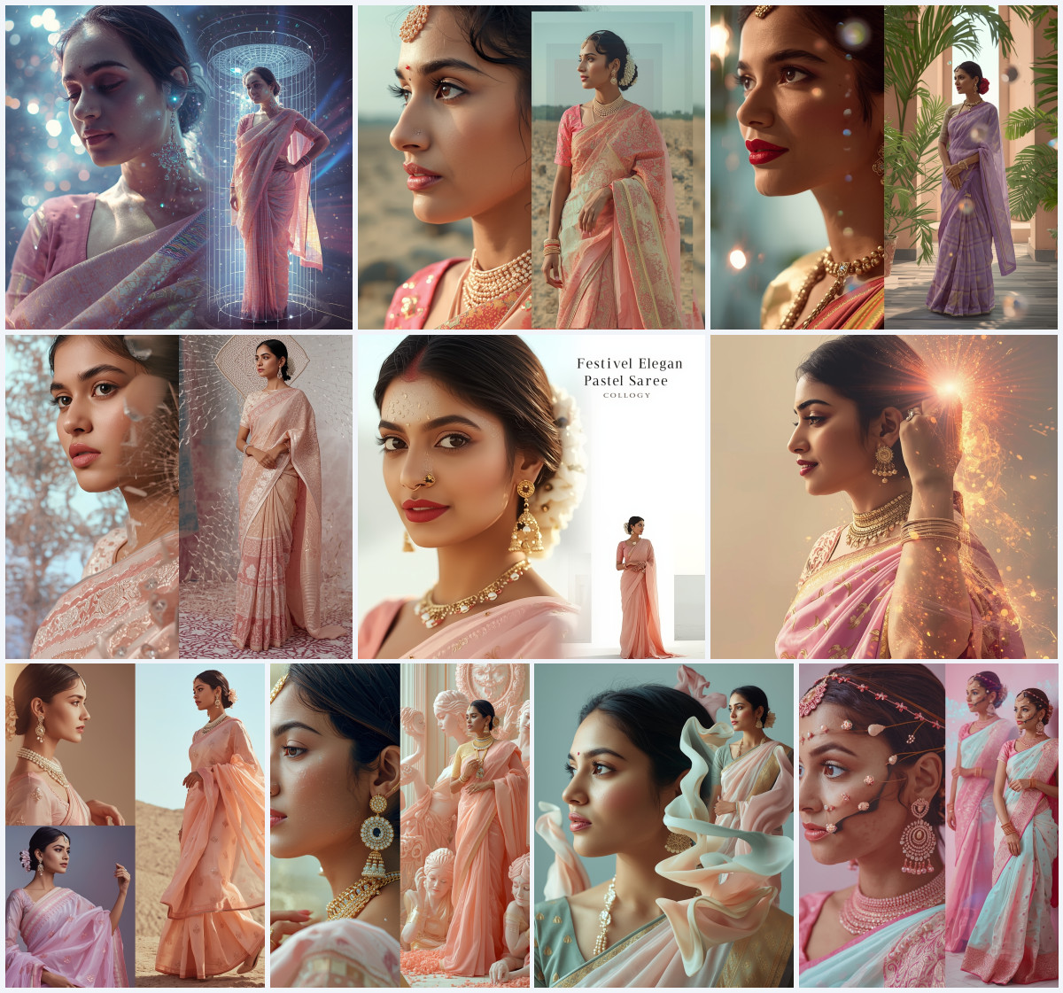 10+ Mint Green Saree AI Prompts to Create Refreshing Spring Looks with Sunlit Lite Design - Main Thumbnail