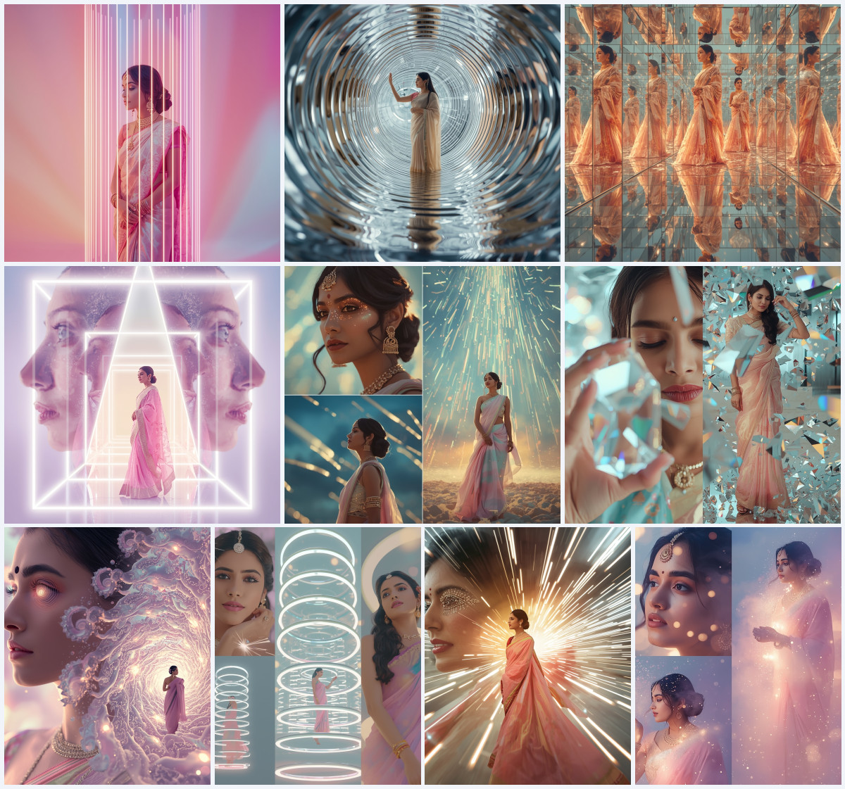 10+ Pearl-Encrusted Bralette with Tissue Silk Modern Saree AI Prompts for Bold Editorials via Gemini and ChatGPT - Main Thumbnail