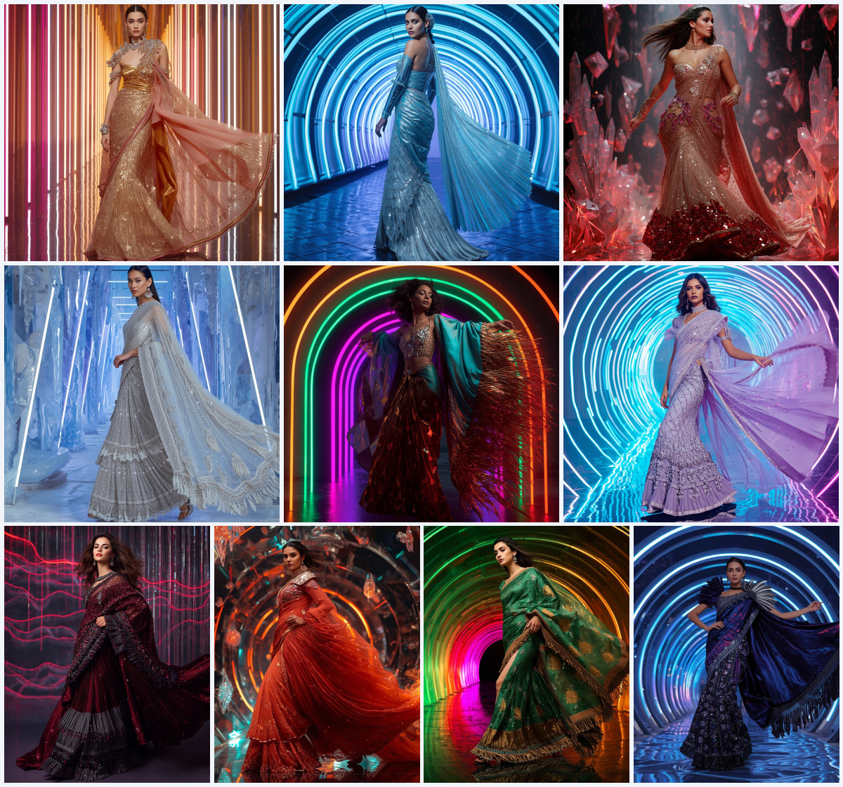 10+ Pre-Draped Saree Gown AI Prompts for Elite Indo-Western Fashion using Gemini, Grok, and ChatGPT - Main Thumbnail
