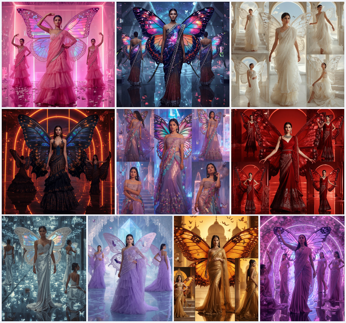 10+ Wildflower Meadow Butterfly Saree AI Prompts to Generate Fresh Spring Freedom Portraits - Main Thumbnail