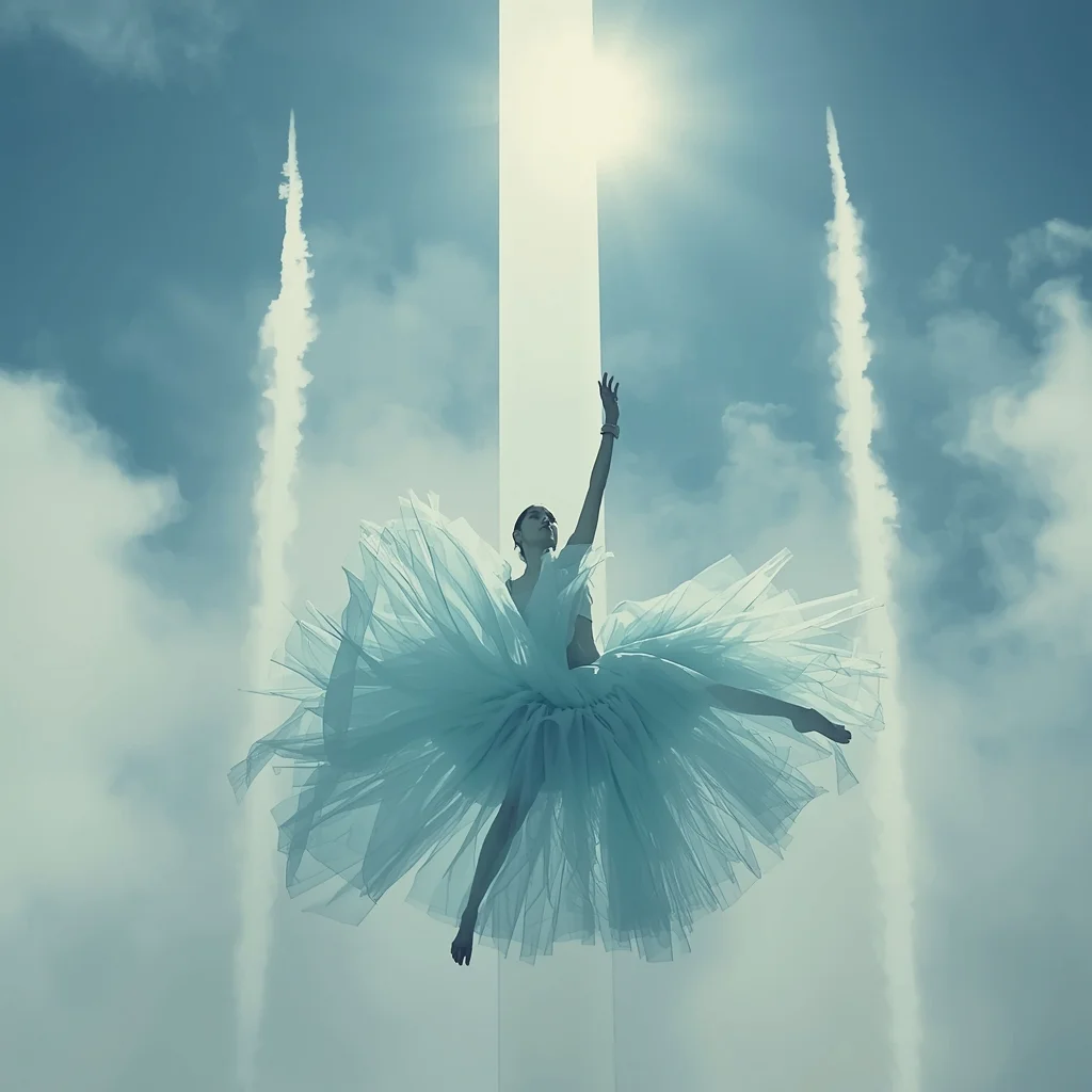 Fancy Festival Saree Aero Gel Weightless Cloud | Prompt Generator From Image