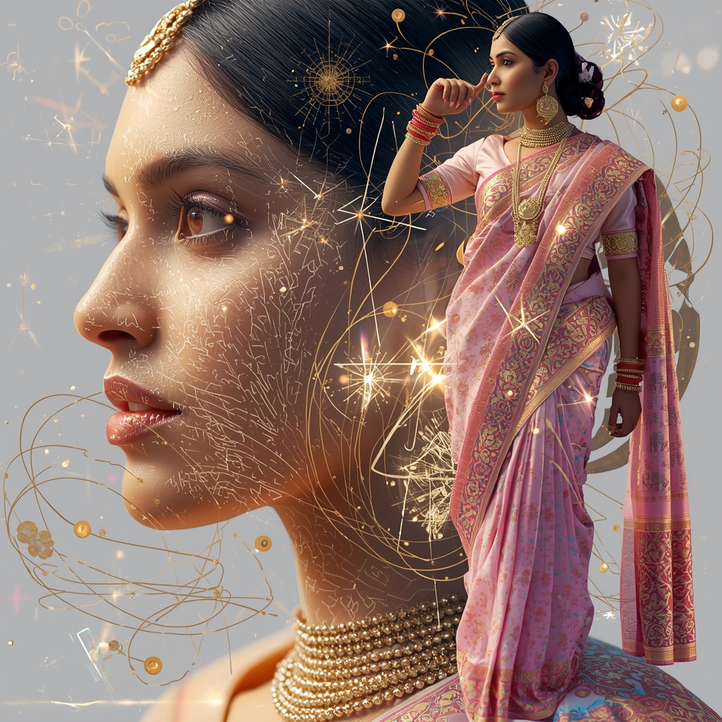 Festive Pastel Saree System Recreates Itself From Scratch Collage | Total Reset Creation Luxury Prompt | Festive Prompt